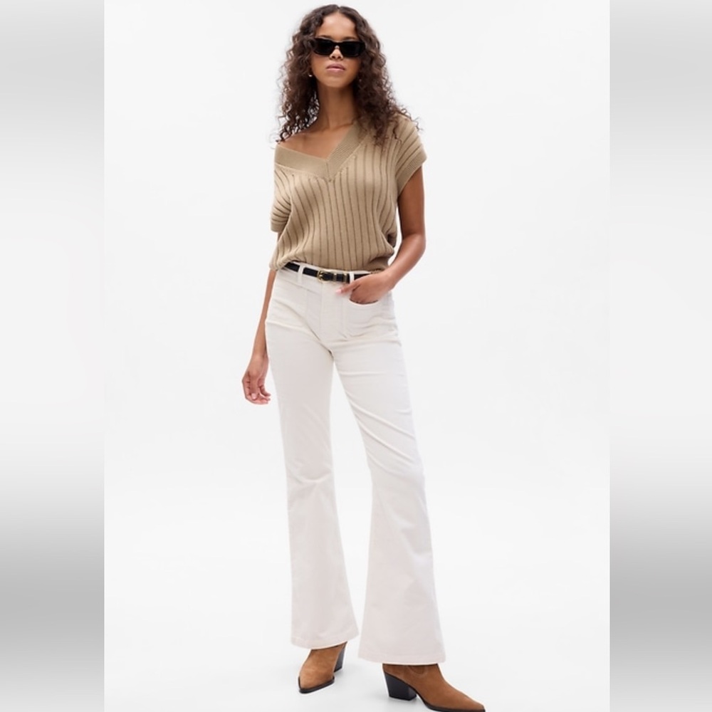 GAP 70s High Rise Corduroy Flare Pant - Picture 1 of 7